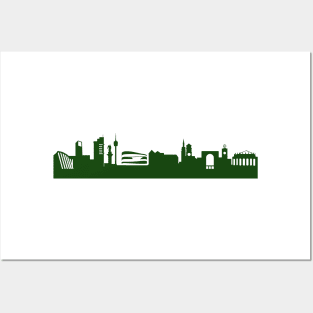 STUTTGART skyline in forest green Posters and Art